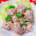 ☆３匹の子ぶた☆'s cooksnap of when they made おひとりさまの豚小間ボールのマヨケチャ.