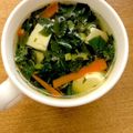 ねりごまあめ's cooksnap of when they made 栄養たっぷり❤モロヘイヤの和風スープ.