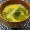 ゆけり３兄弟's cooksnap of when they made 朝食に＊大根とワカメの味噌汁＊.