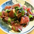 さすらい's cooksnap of when they made 俺流のおつまみ！真っ赤な韓国風鰹の刺身.