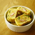 ガメコ's cooksnap of when they made お弁当に＊ねぎとかにかま入り卵焼き.