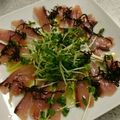 まあしゃんの's cooksnap of when they made ハマチの刺身で♪塩昆布カルパッチョ.