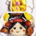 ごーやmama's cooksnap of when they made キャラ弁♡ツムツムプーさん&白雪姫.