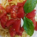 みたらしだんご大好き's cooksnap of when they made 簡単トマトの冷製パスタ.