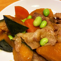 もっちちー's cooksnap of when they made メインにしっかり味 豚肉とかぼちゃの煮物.