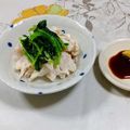 そられも's cooksnap of when they made 副菜に♡三つ葉とささみの辛子醤油♪.