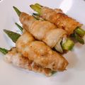 しゃぶしゃぶ肉's cooksnap of when they made オクラの肉巻き(大葉チーズ).