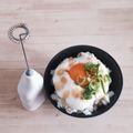アクセル☆'s cooksnap of when they made ミルクフォーマーでふわとろ卵かけご飯♪.