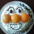 まぁるりょー's cooksnap of when they made アンパンマンのケーキinこどもの日.