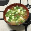 おはなすき's cooksnap of when they made オクラとなめこの味噌汁.