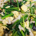 とかげのおかあさん's cooksnap of when they made ほうれん草としめじと卵のマヨ炒め.