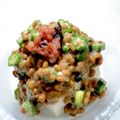 ♪ゆかたん♡'s cooksnap of when they made オクラと納豆の梅肉のせ冷ややっこ.