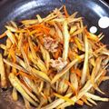 なーなちゃん's cooksnap of when they made 豚肉とごぼうとにんじんの旨塩きんぴら.