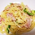 月とナイフ's cooksnap of when they made アスパラとベーコンのチーズクリームパスタ.