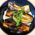 mocomosan's cooksnap of when they made 鰻そっくり！ナスの蒲焼重.