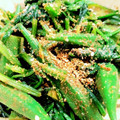 Sherry3☆'s cooksnap of when they made ほうれん草とオクラのゴマ和え☆からし＋.
