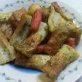 aizu_po's cooksnap of when they made ちくわとカニカマの磯辺揚げ.