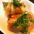 なーなちゃん's cooksnap of when they made 長芋の豚肉大葉巻き★梅肉ソース.