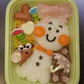 ★★りいたん★★'s cooksnap of when they made キャラ弁☆梅雨弁てるてる坊主とかたつむり.