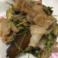 しばーちゃん's cooksnap of when they made 味ぽん　豚バラと茄子豆苗のさっぱり炒め.