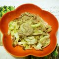 クレイプメートル's cooksnap of when they made 簡単。夕食！豚こま肉とキャベツ味噌炒め.