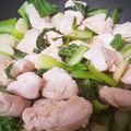 cyasan's cooksnap of when they made 青梗菜と鳥もも肉の塩炒め.