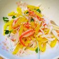 やぴやぴやっぴー's cooksnap of when they made 貝割れ☆カニカマ☆たくあんの和え物.