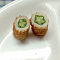 ほあちん's cooksnap of when they made キャラ弁の脇役に♫2分茹でるオクラちくわ.