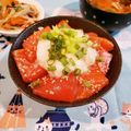 Richland☆Y's cooksnap of when they made サーモン山かけ丼.