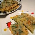 nj0618's cooksnap of when they made 大葉たっぷりもちもちチヂミ.