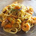 3life's cooksnap of when they made プロ直伝！エビのイエロートマトパスタ.