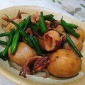 kikupark's cooksnap of when they made ヒイカと里芋の煮っころがし！.