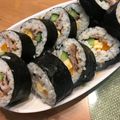 幸バナナ's cooksnap of when they made 簡単旨い！豚こまコチュジャン炒めキンパ☆.