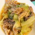 norittya's cooksnap of when they made フライパンで豚キャベツの梅味噌蒸し.