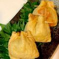 kaoponpon's cooksnap of when they made 油揚げに☆捕まっちゃった☆納豆キムチ.