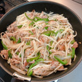 SUZU070406's cooksnap of when they made 豚こま肉ともやしとピーマンの生姜炒め.