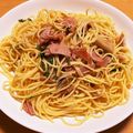 りえちむん's cooksnap of when they made 水菜&ハムの胡麻マヨパスタ.