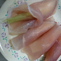 momocookin's cooksnap of when they made 速攻おつまみ みょうがの生ハム巻き.