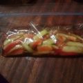 inLondon's cooksnap of when they made すいか皮のお漬物♪赤梅酢.