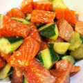 クッキング係長's cooksnap of when they made サーモンときゅうりの和え物.