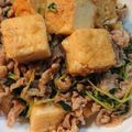 男子4兄弟＋1姫の母's cooksnap of when they made 厚揚げ豆苗の豚こま甘醤油炒め〜生姜沢山〜.