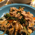 ここっこ★'s cooksnap of when they made 豚こまとほうれん草の卵炒め.