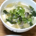 みぃくんのママ's cooksnap of when they made 卵としめじと豆腐とはるさめとニラのスープ.