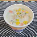 ゆにこーん☆'s cooksnap of when they made アレンジカップ麺！ミルクカレーヌードル♡.