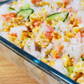 クックELJZMT☆'s cooksnap of when they made 鮭と卵の混ぜ寿司.
