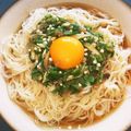 とリッピー's cooksnap of when they made オクラとみょうがのぶっかけそうめん.