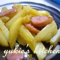 yukiはぴ's cooksnap of when they made ポテトとウインナーのアンチョビ炒め.