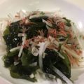 papikun's cooksnap of when they made 大根の桜エビ（あみえび）ワカメのせサラダ.