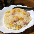 Sa〜ちゃん's cooksnap of when they made 炊飯器で簡単！コーンとベーコンのピラフ.