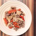 メンミー's cooksnap of when they made 牛肉キノコバターしょうゆ炒め.